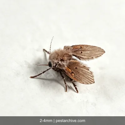 Drain Flies (Moth flies, Sewer flies, Filter flies) | pestarchive.com