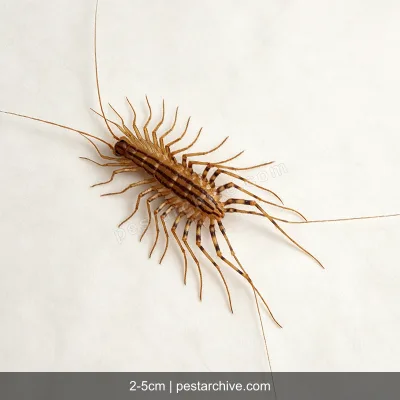House Centipedes (Scutigera, Silverfish centipede, Leggy bug) | pestarchive.com
