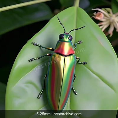 Jewel Beetles (Metallic wood-boring beetles, Flatheaded borers, Emerald ash borer) | pestarchive.com