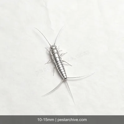 Silverfish (Fish moth, Bristletail, Carpet shark) | pestarchive.com